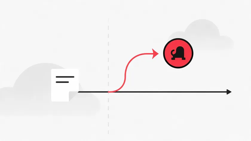 Illustration showing a power of attorney document splitting into two paths, one continuing forward and the other stopped by a barrier, representing durable vs non-durable authority.