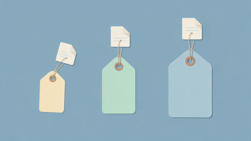 Illustration of three price tags of increasing size attached to documents, representing DIY, online, and attorney power of attorney costs.