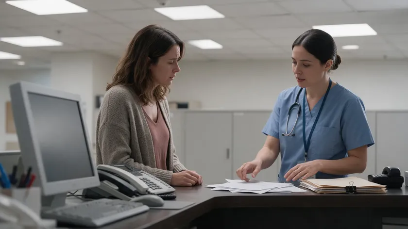 A worried family member speaks with hospital staff at the reception desk after a sudden incapacity, illustrating why power of attorney timing matters.