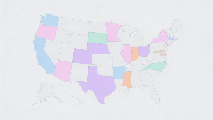 Illustrated U.S. map with shaded regions representing how power of attorney notarization rules vary from state to state.