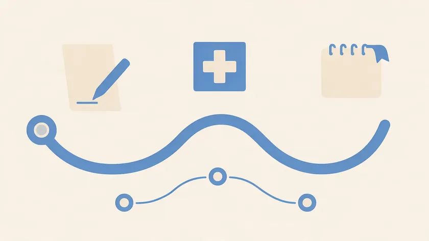 Illustration of a timeline showing when a power of attorney begins and ends, from signing to expiration.