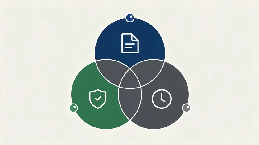 Illustration of three overlapping circles representing subject matter, durability, and timing for the different types of power of attorney.