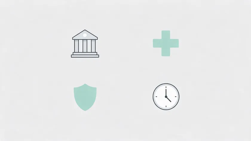 Simple icon grid representing the common types of power of attorney: financial, health care, durable, and limited.