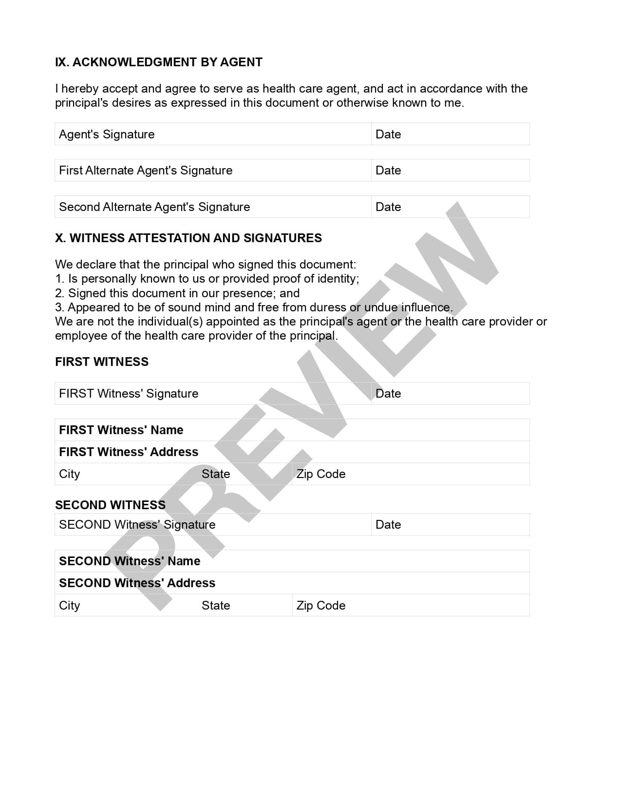 Preview Advance Directive
