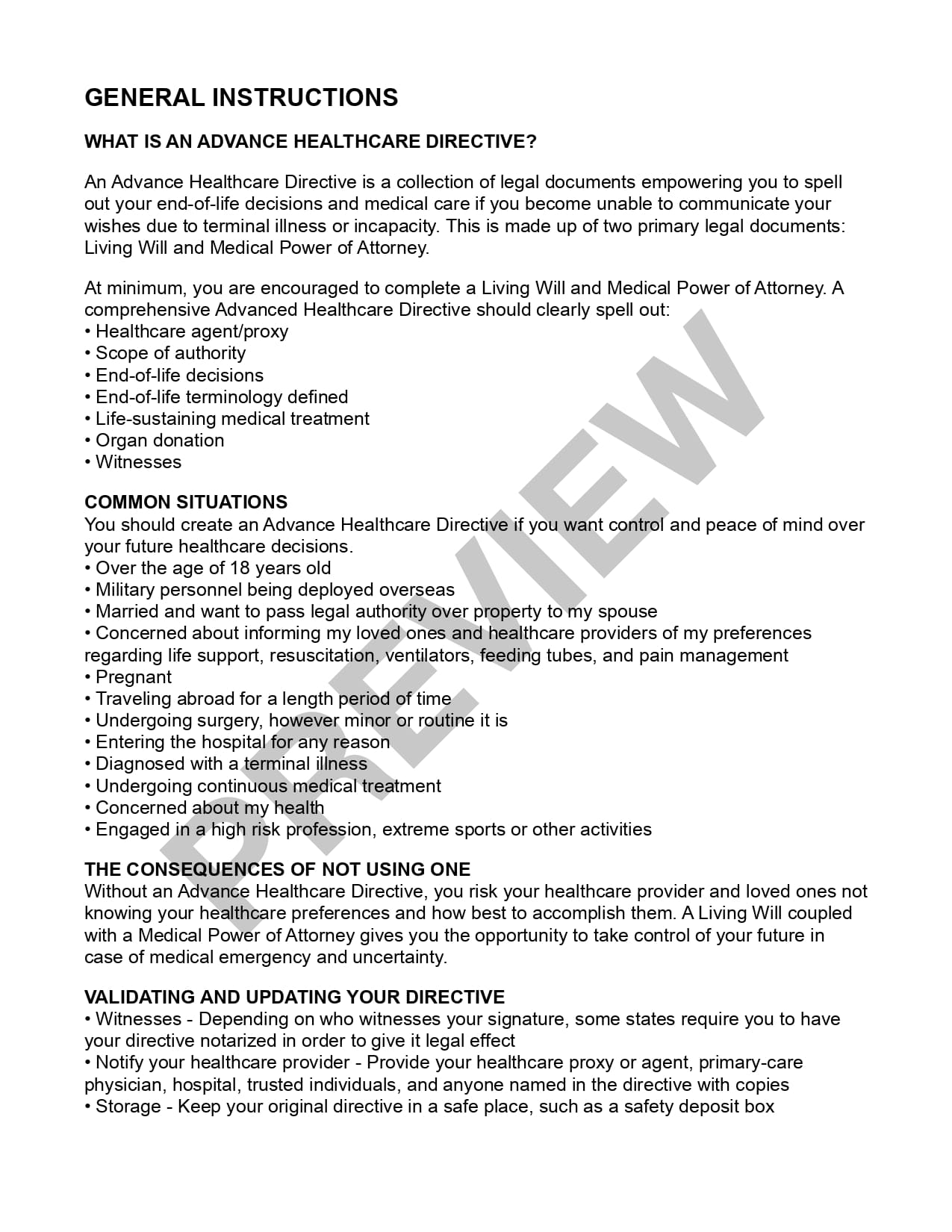 Preview Advance Directive