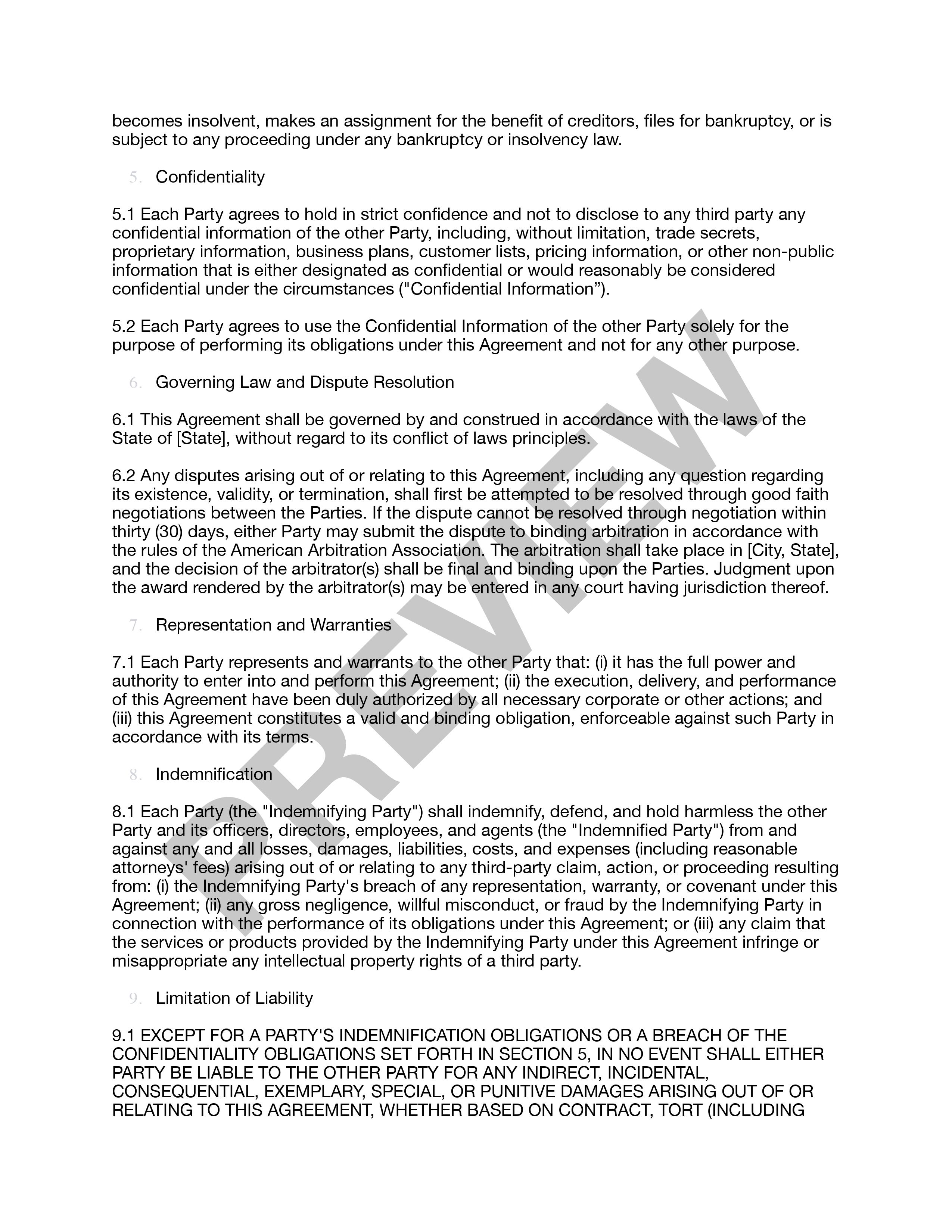 Preview Business Contract