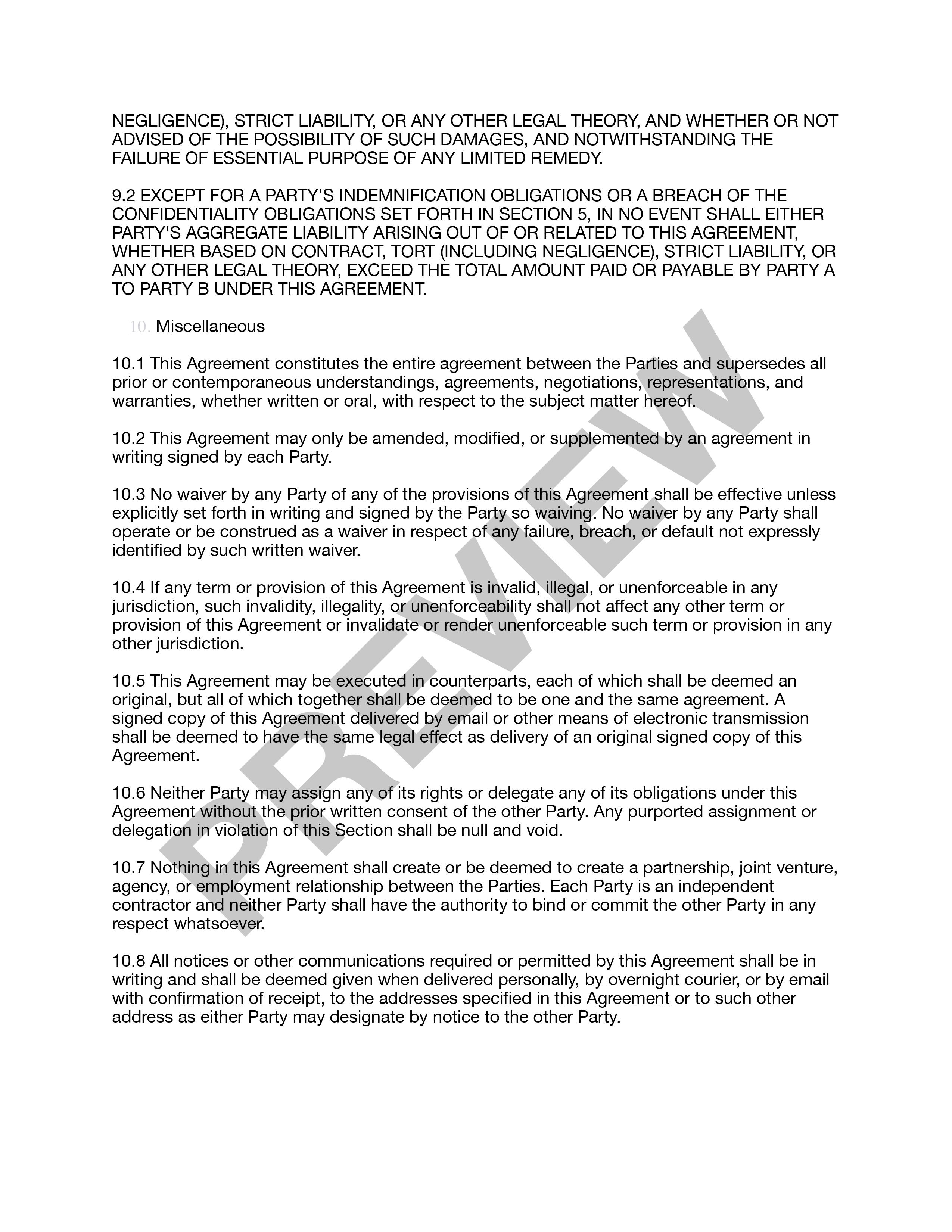 Preview Business Contract